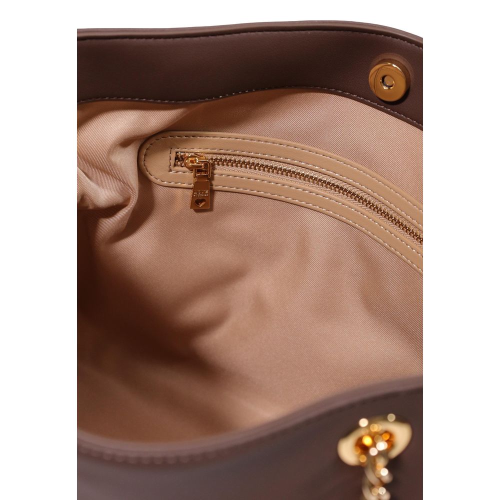 Love Moschino Braune Handtasche aus Polyester-5