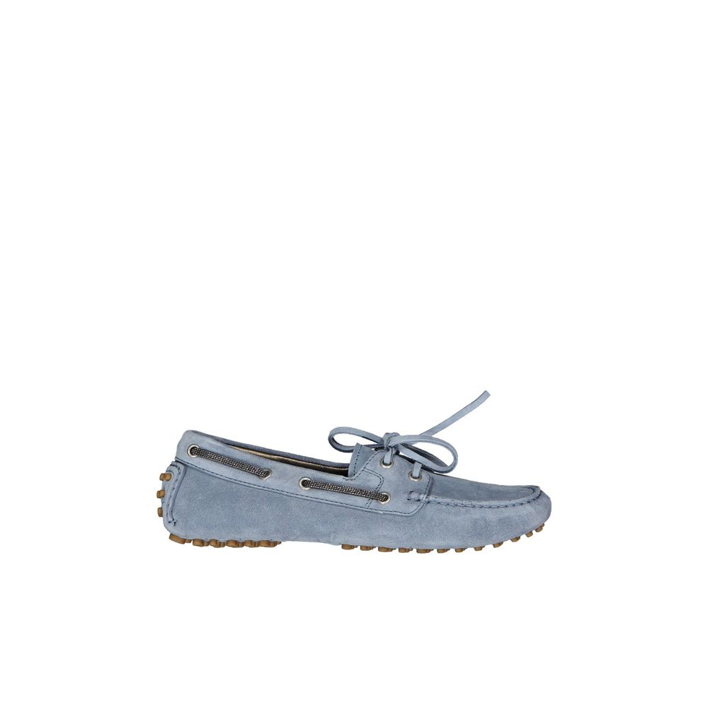 Brunello Cucinelli Blaue Mokassins aus Leder-1