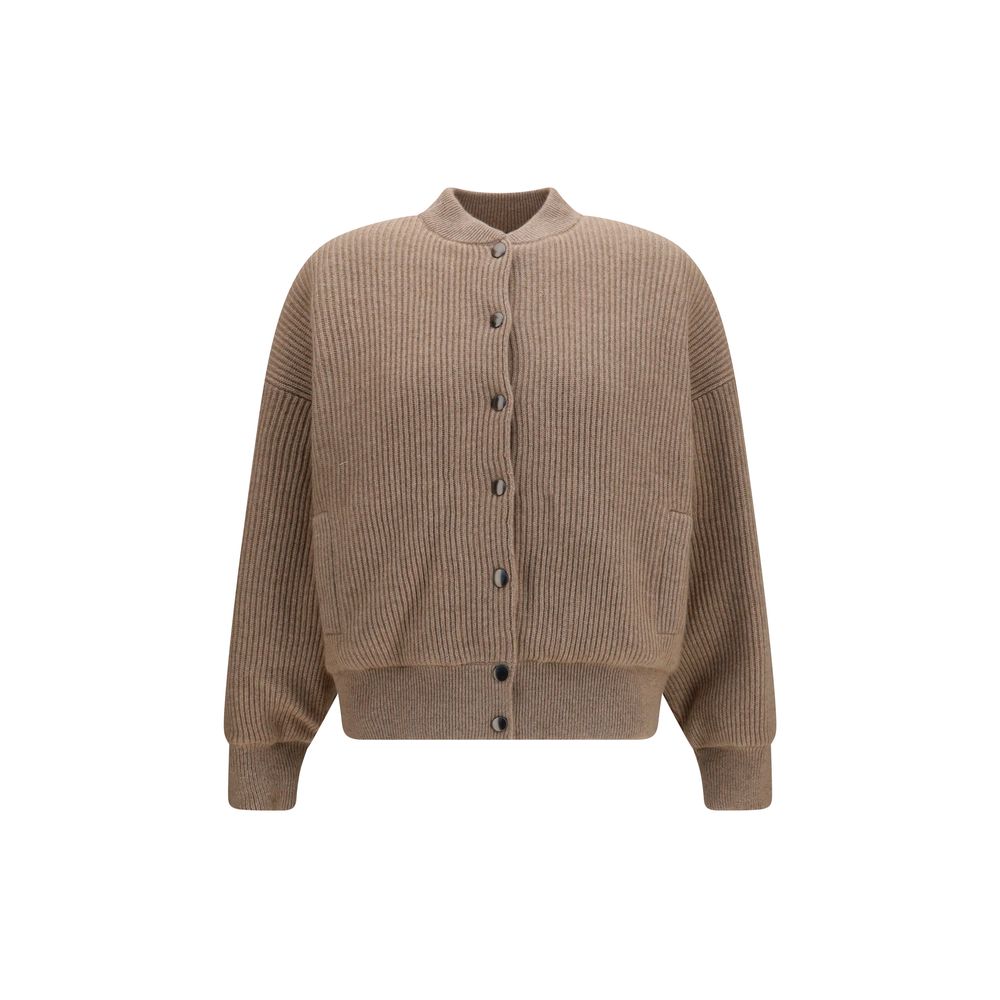 Brunello Cucinelli Beige Kaschmir Bomberjacke-1