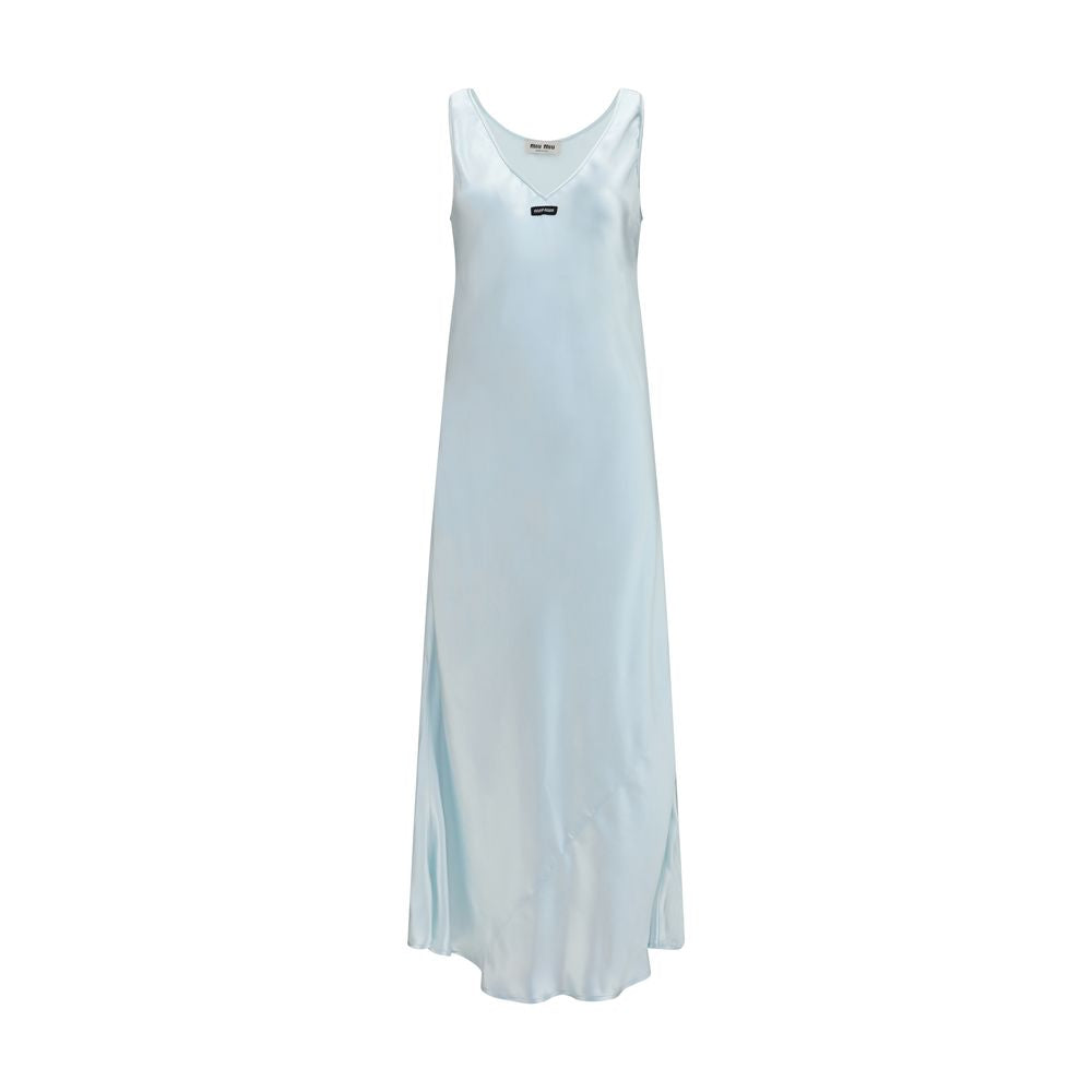 Miu Miu Blaues Viskose-Freizeitkleid-1