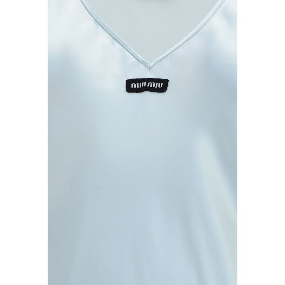 Miu Miu Blaues Viskose-Freizeitkleid-3