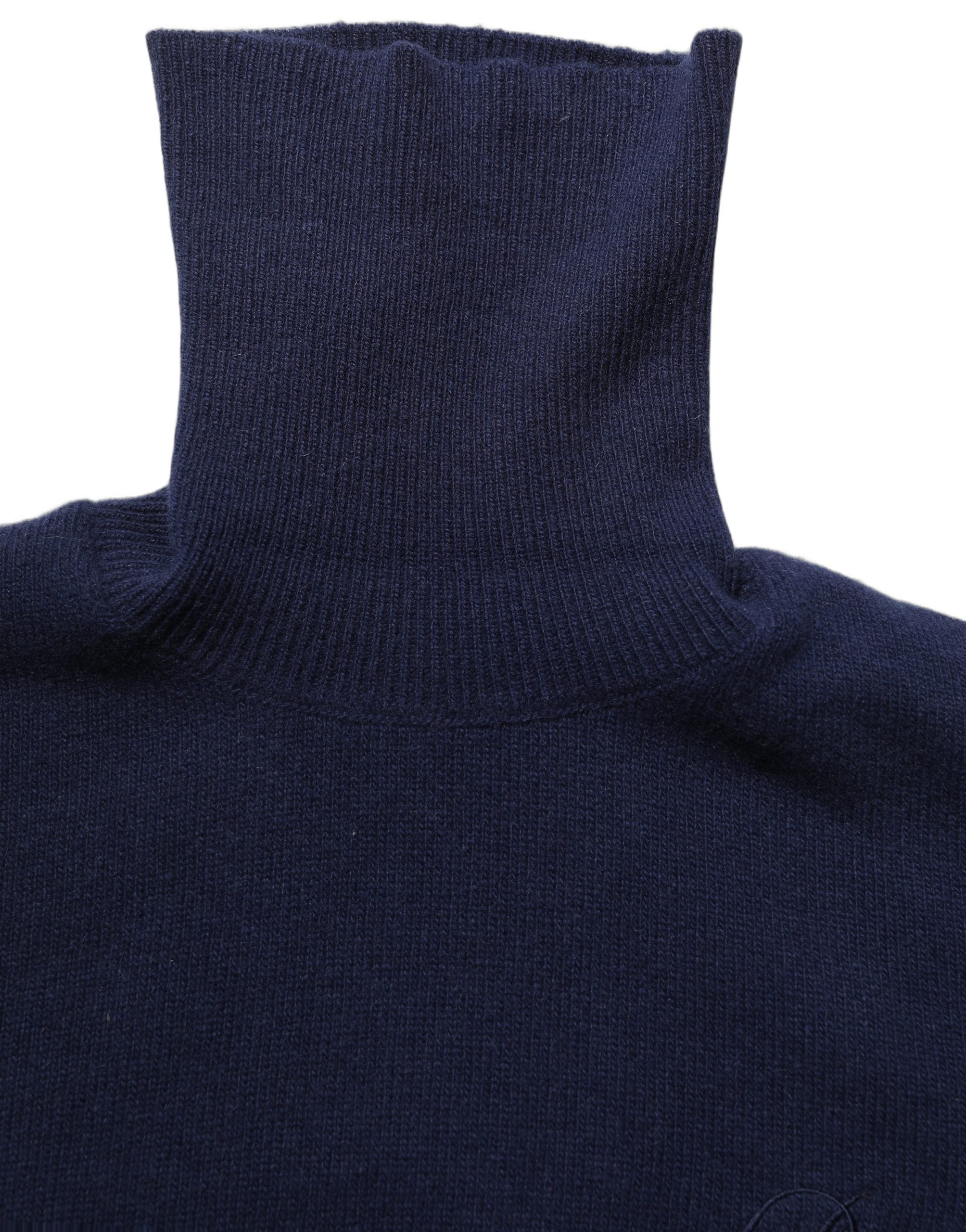 Dolce & Gabbana Blauer Wollstrick-Rollkragenpullover-3