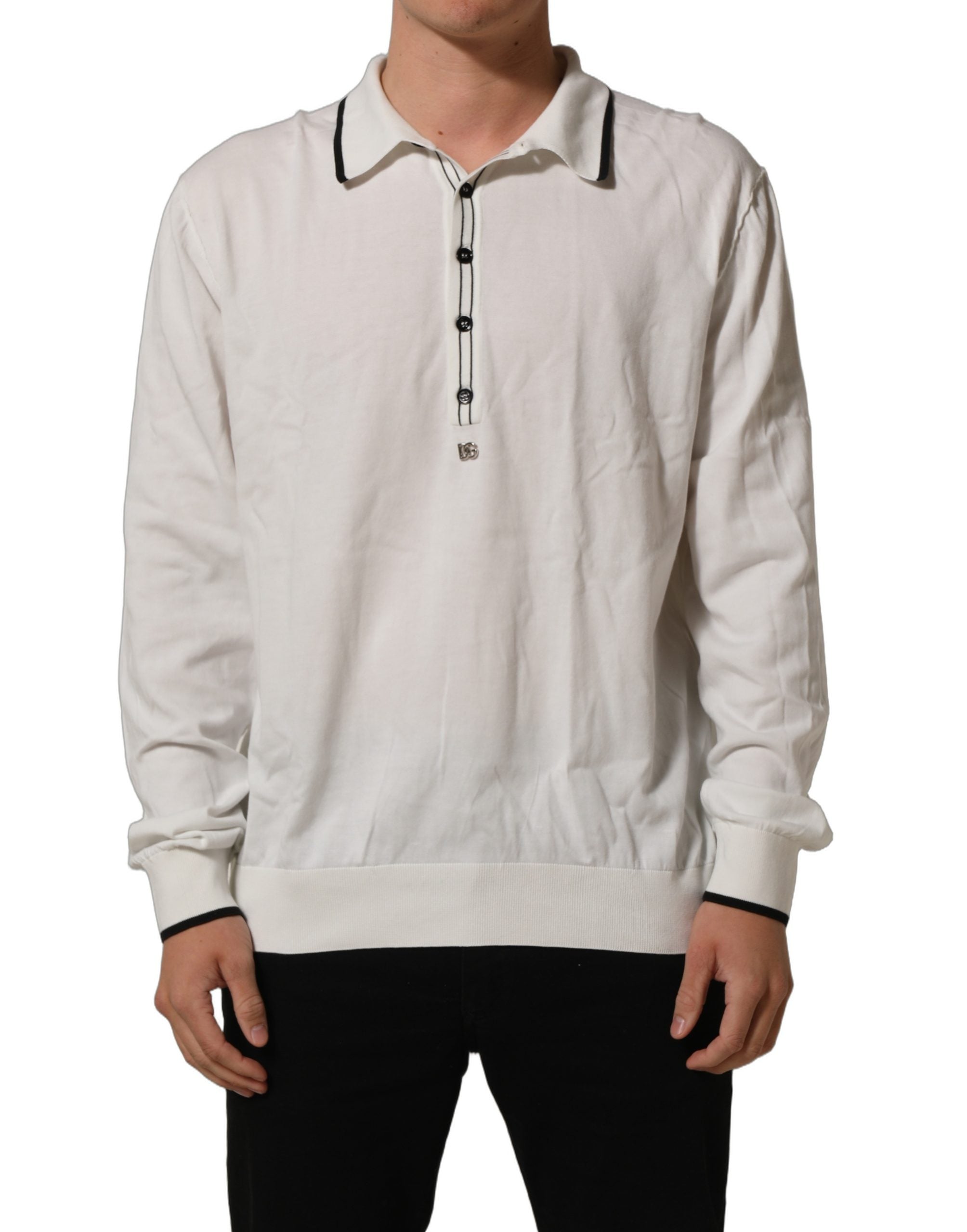 Dolce & Gabbana Schwarzes T-Shirt mit Blattprint aus Seide für Herren mit Rundhalsausschnitt-3