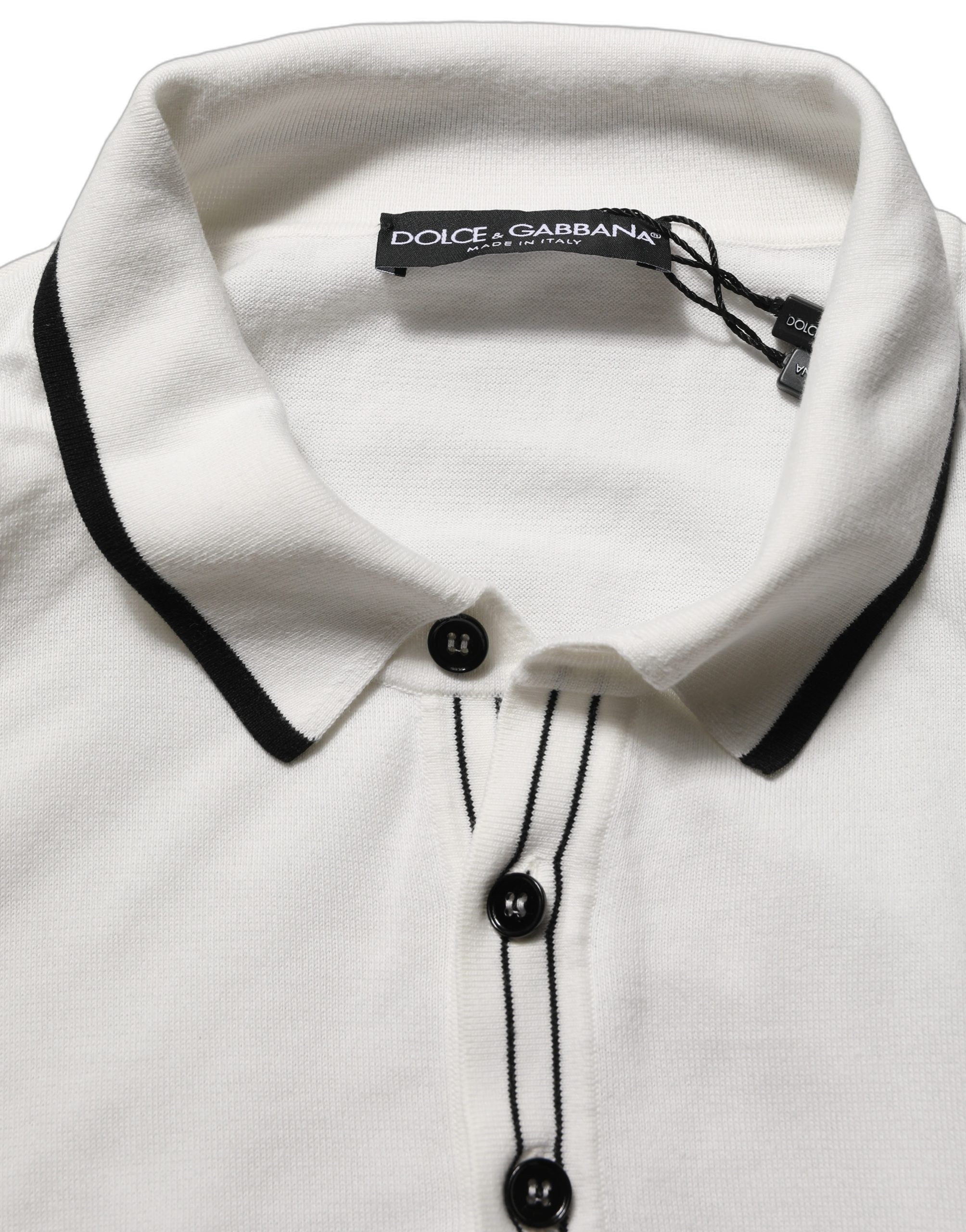 Dolce & Gabbana Schwarzes T-Shirt mit Blattprint aus Seide für Herren mit Rundhalsausschnitt-6