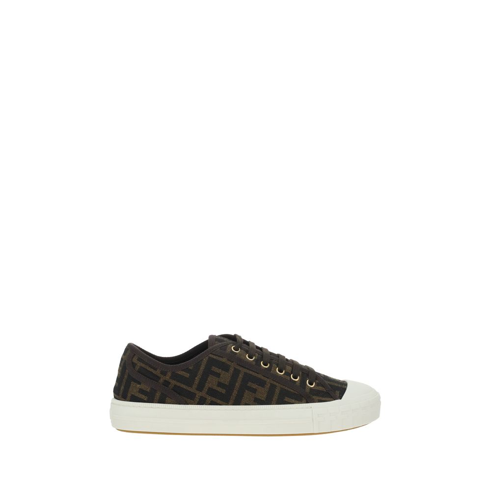 Fendi Braune Polyamid Low-Top-Sneaker-5