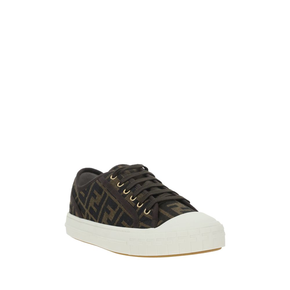 Fendi Braune Polyamid Low-Top-Sneaker-6
