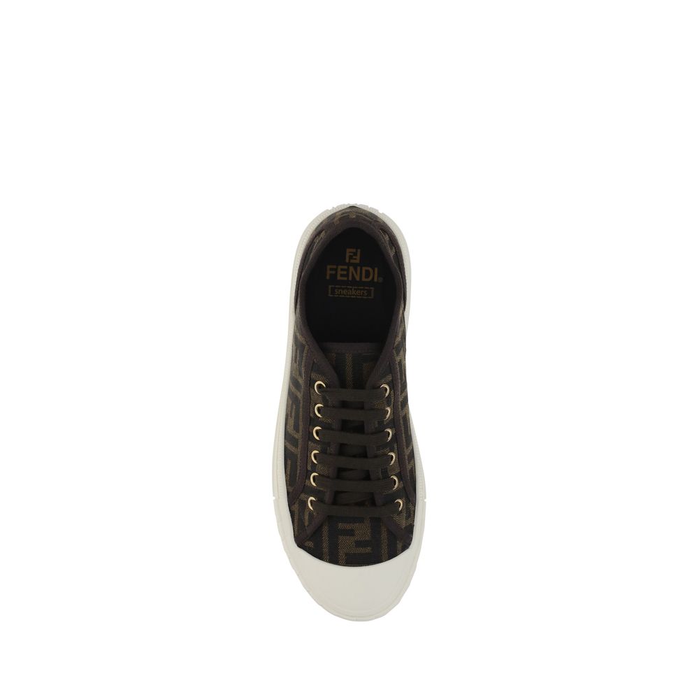 Fendi Braune Polyamid Low-Top-Sneaker-8