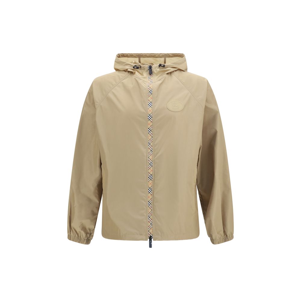 Burberry Beige Nylon Shell Jacke-1