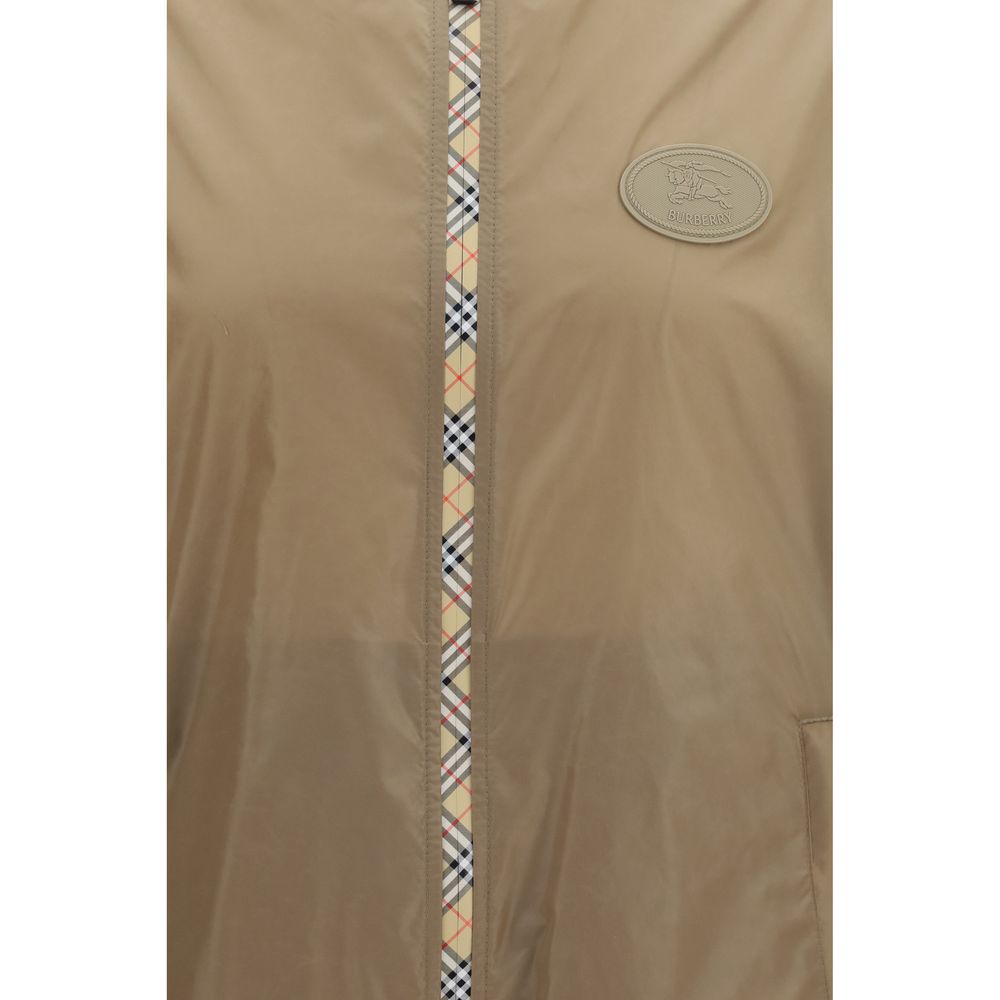Burberry Braune Nylon-Shell-Jacke-3