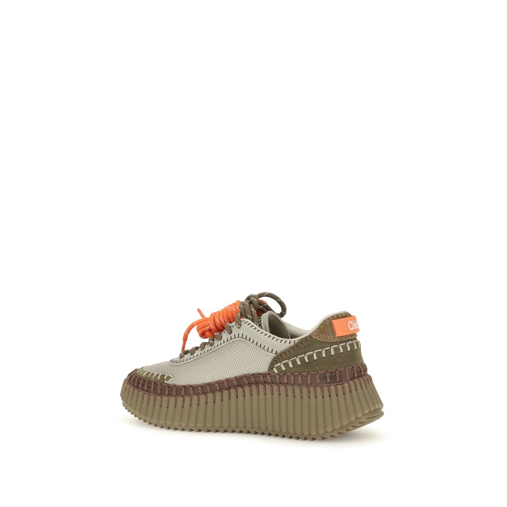 Chloé Zweifarbige Sneaker aus Polyurethan-3