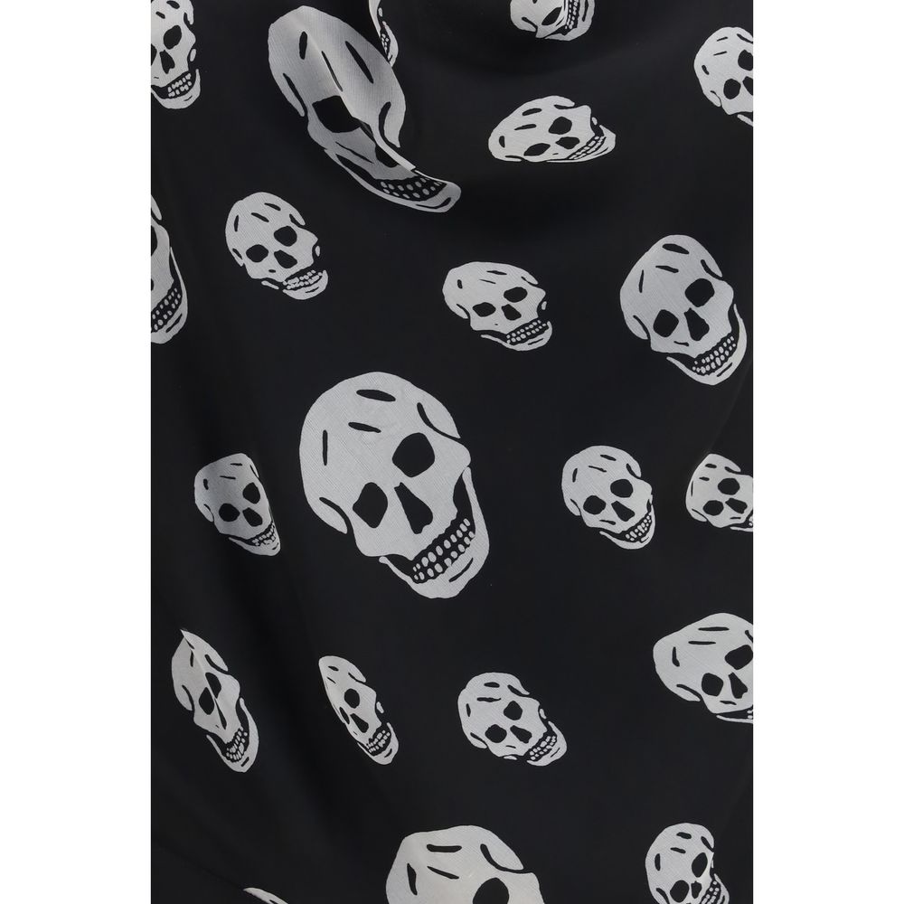 Alexander McQueen Schwarzer Seidenschal-3