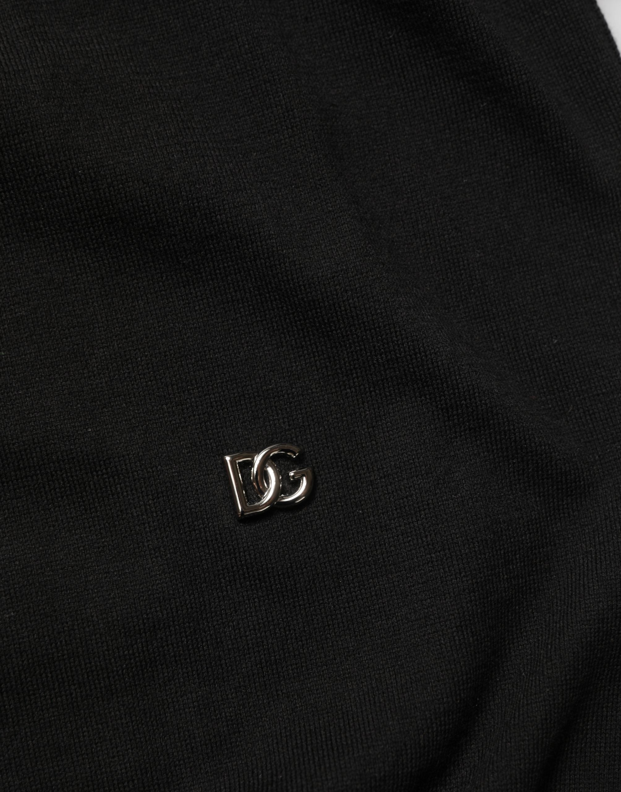 Dolce & Gabbana Schwarzes Polo-Shirt aus Baumwolle mit Kragen und kurzen Ärmeln für Herren