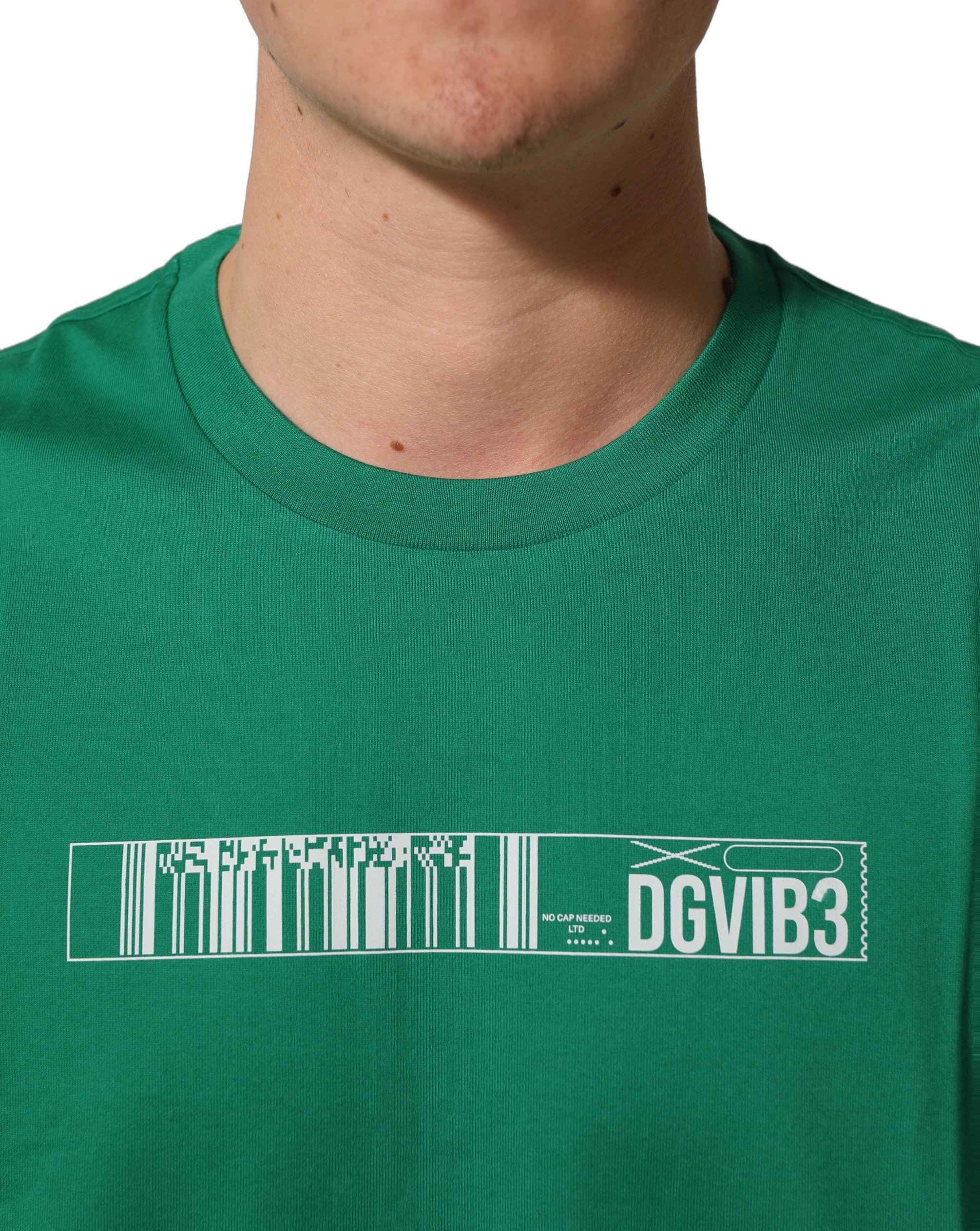 Dolce & Gabbana Grünes Baumwoll-T-Shirt mit DGVIB3-Print und Rundhalsausschnitt-2