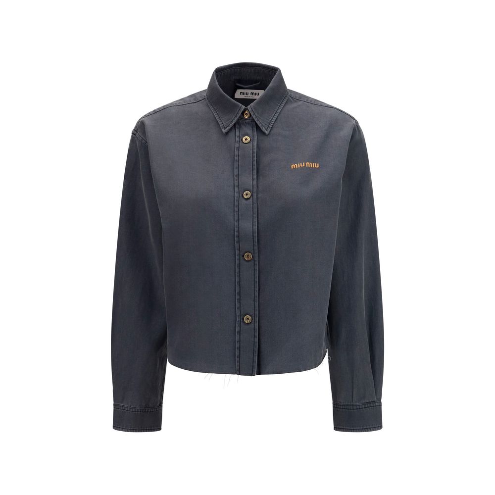Miu Miu Graues Denim-Hemd-1