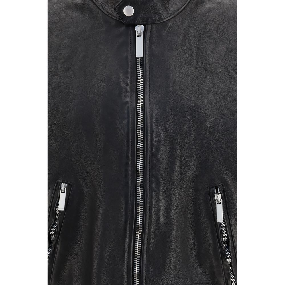 Gucci Bomberjacke aus schwarzem Büffelleder-3