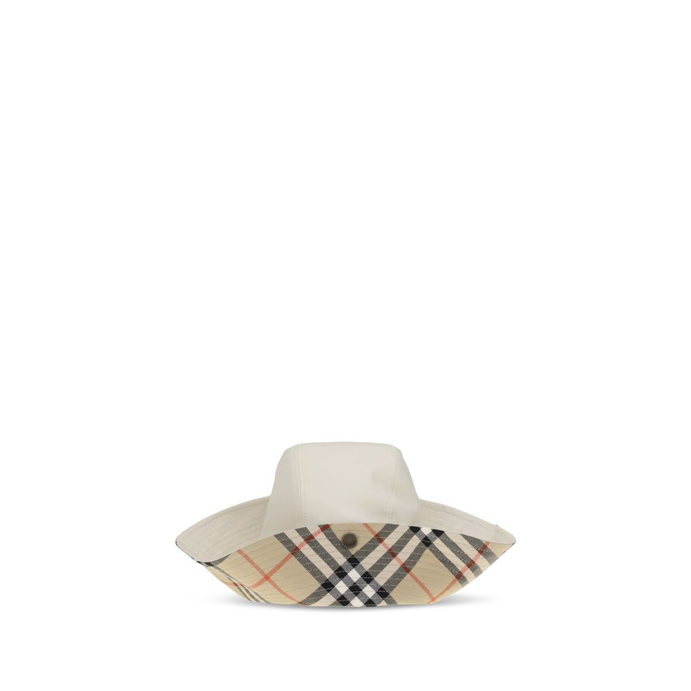 Burberry Weiße Baumwoll-Eimerhut-1