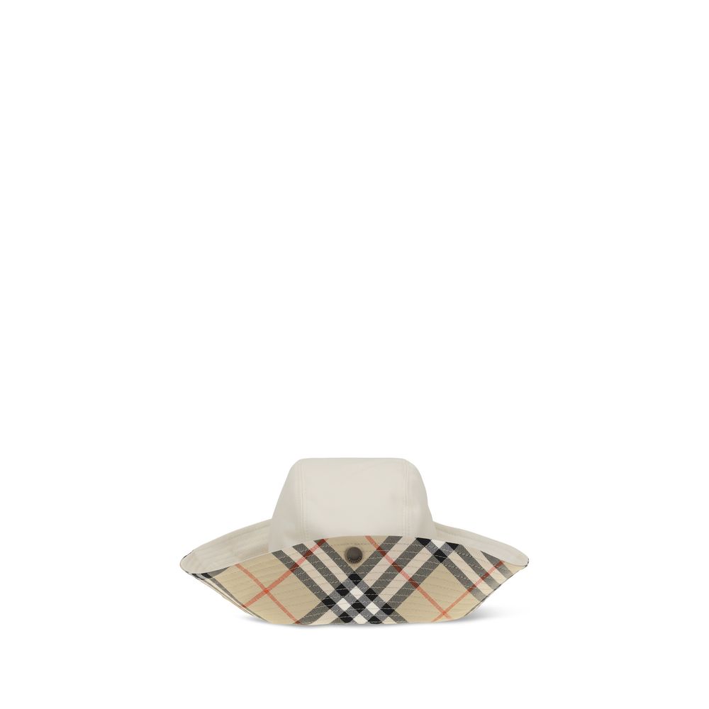 Burberry Weiße Baumwoll-Eimerhut-2