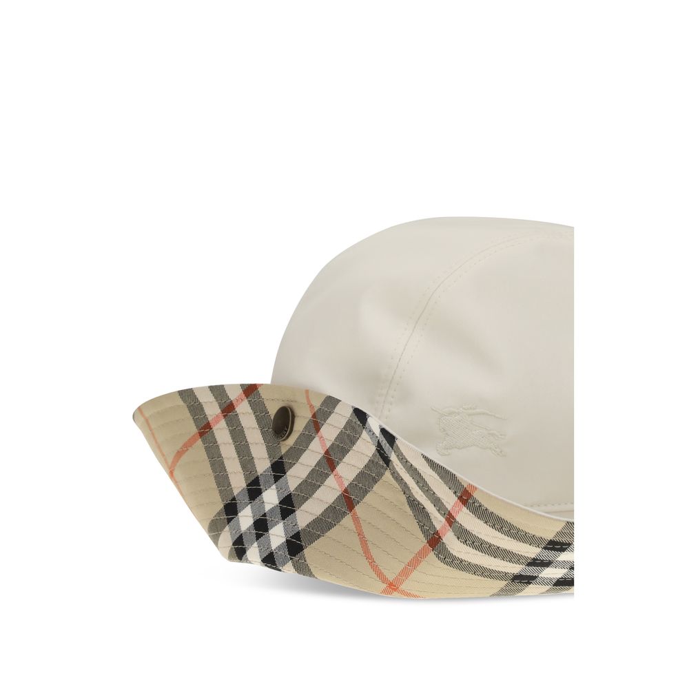 Burberry Weiße Baumwoll-Eimerhut-3