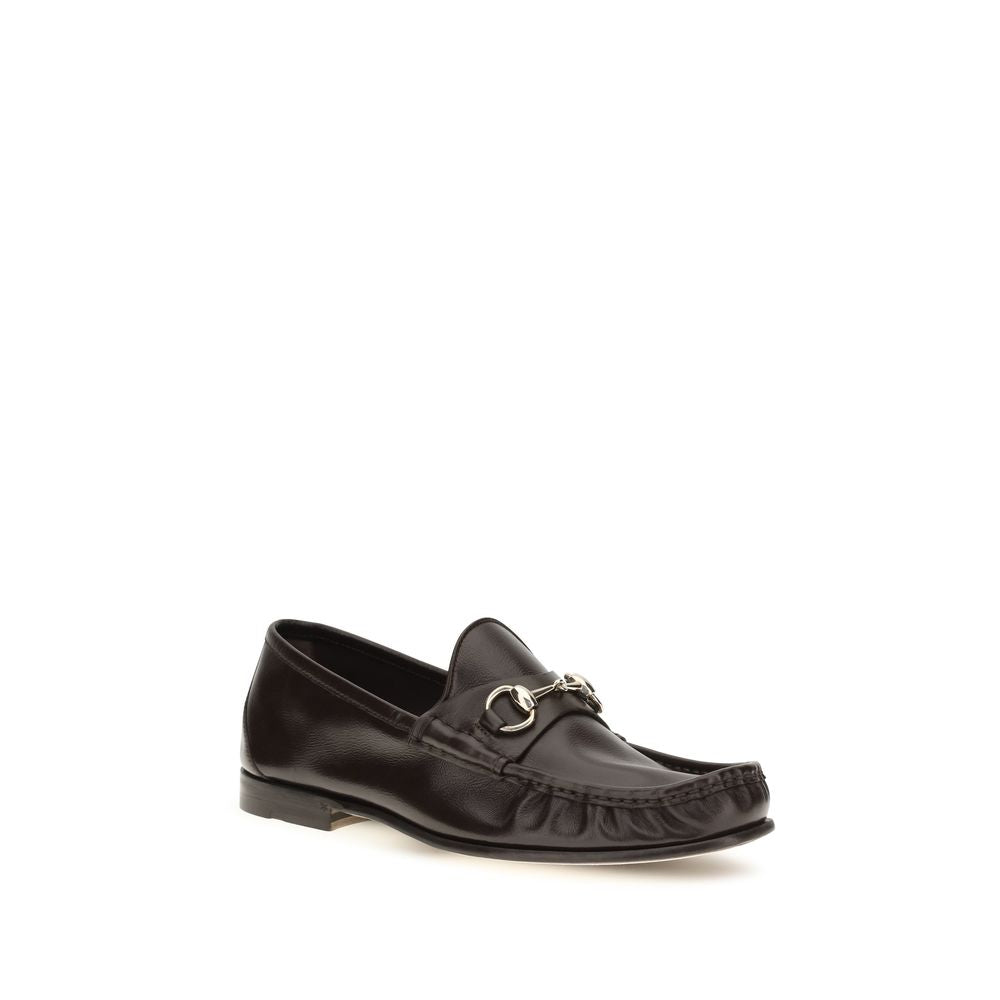 Gucci Braune Kalbsleder Bos Taurus Loafer zum Hineinschlüpfen-2