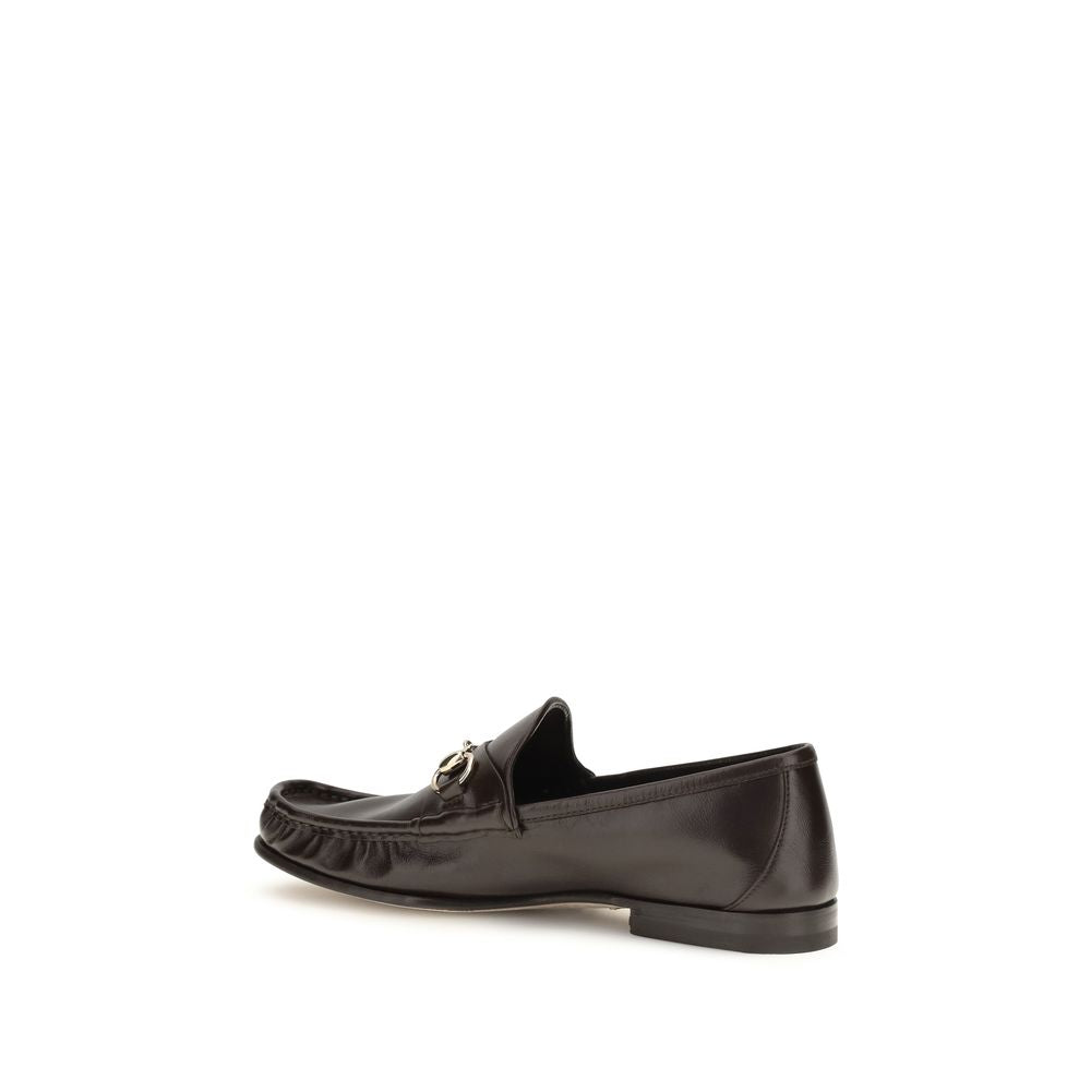 Gucci Braune Kalbsleder Bos Taurus Loafer zum Hineinschlüpfen-3