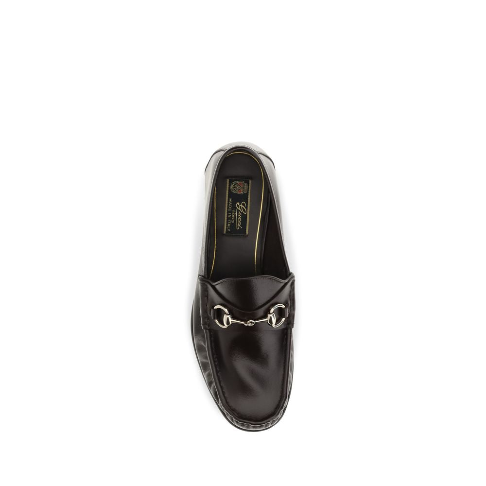 Gucci Braune Kalbsleder Bos Taurus Loafer zum Hineinschlüpfen-4