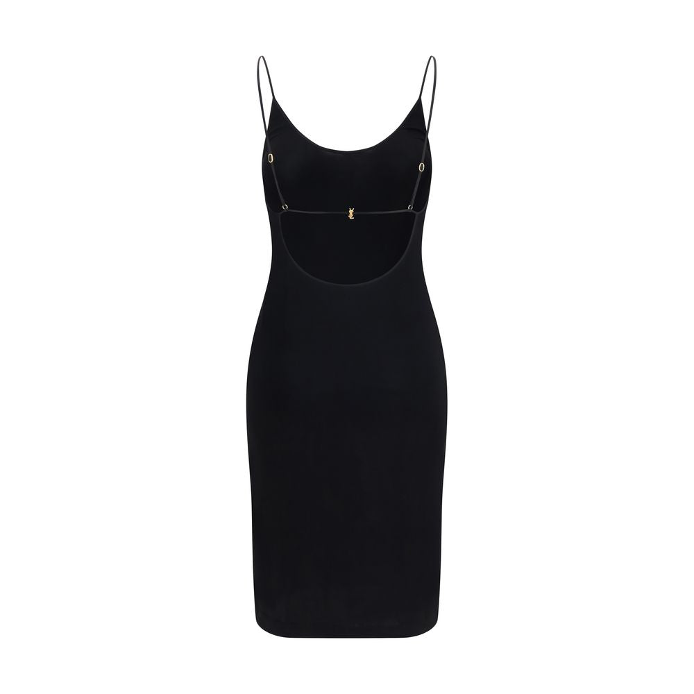 Saint Laurent Schwarzes Viskose-Freizeitkleid-2