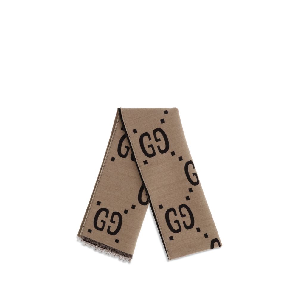 Gucci Brauner Seidenschal-2