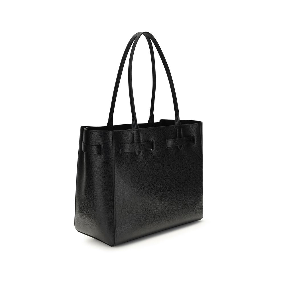 Tom Ford Schwarze Bos Taurus Kalbsleder Schultertasche-3