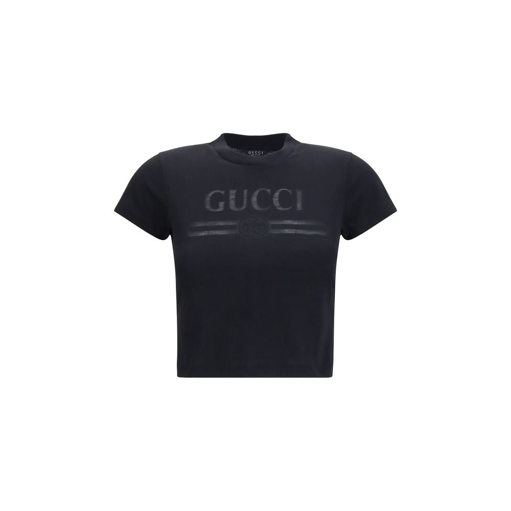 Gucci Schwarzes Baumwoll-T-Shirt-1