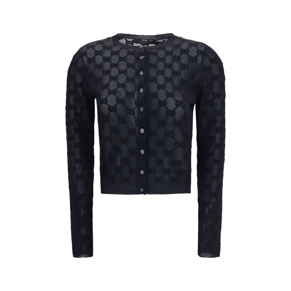 Gucci Schwarzer Cardigan aus Viskose-1