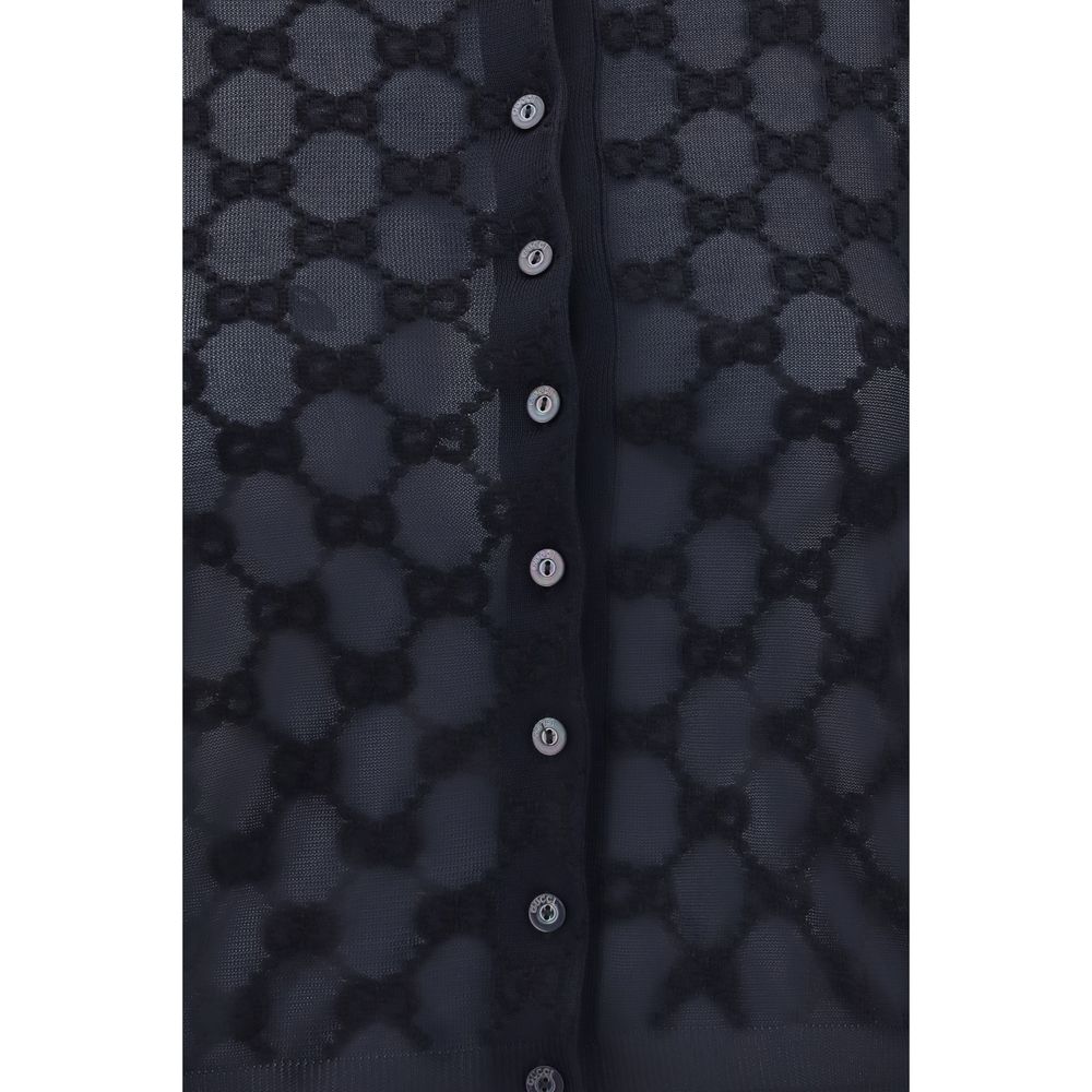 Gucci Schwarzer Cardigan aus Viskose-3