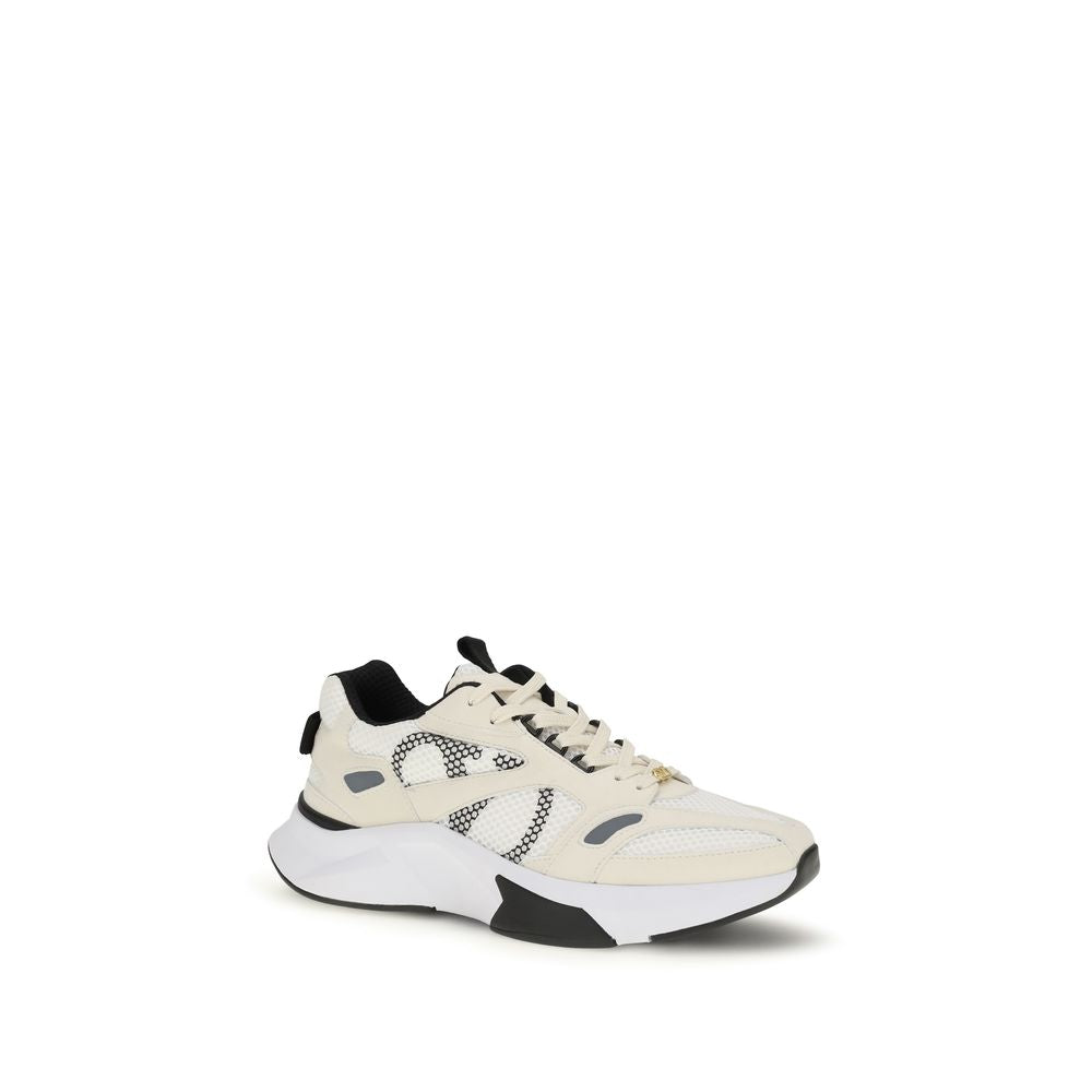 Valentino Garavani Weiße Stoff-Sneaker mit niedrigem Schaft-2