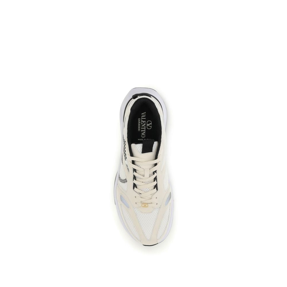 Valentino Garavani Weiße Stoff-Sneaker mit niedrigem Schaft-4