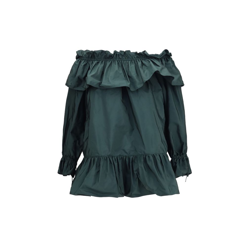Saint Laurent Zweifarbige Polyamid-Freizeitkleid-1