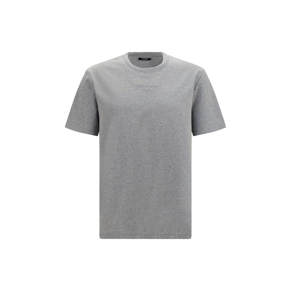 Balmain Graues Baumwoll-T-Shirt-1