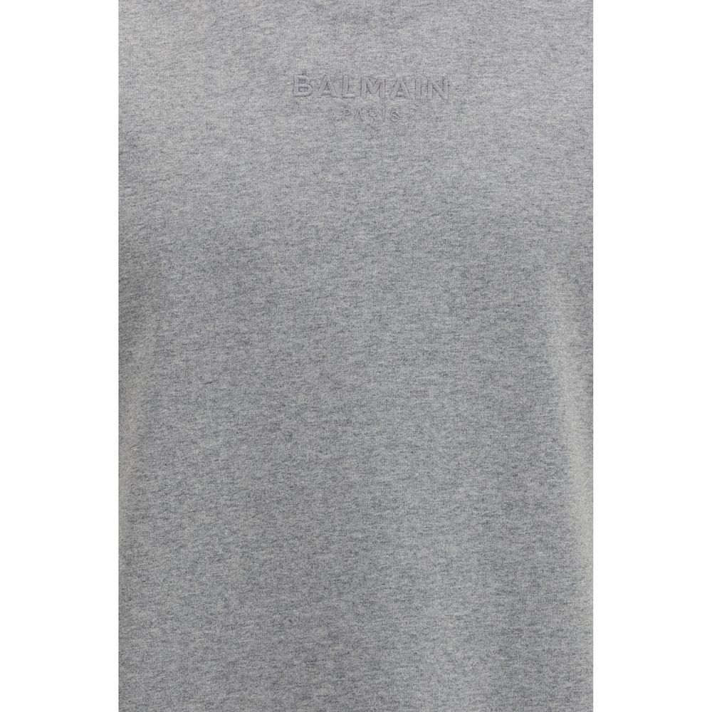 Balmain Graues Baumwoll-T-Shirt-3