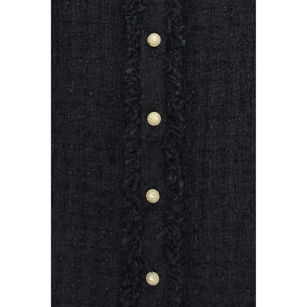 Balmain Schwarzes Polyamid-Hemd-3