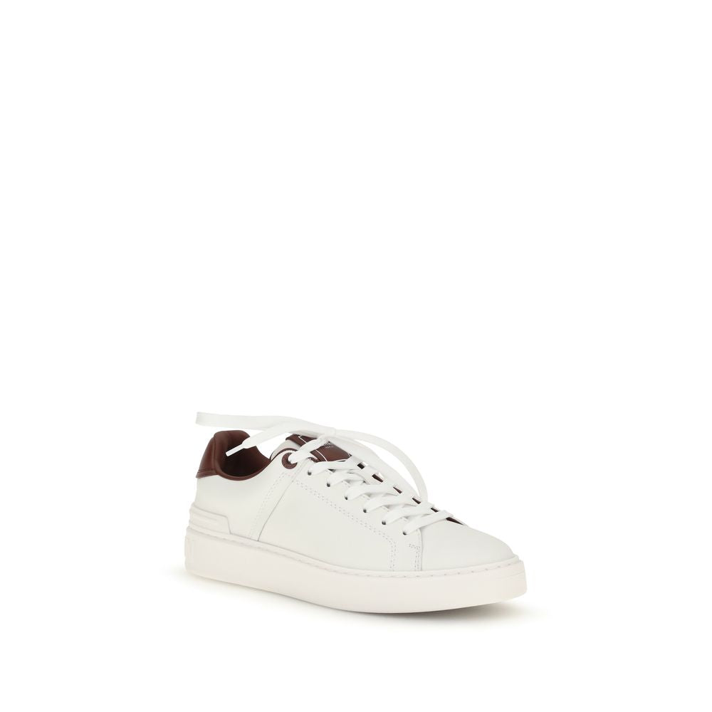 Balmain Weiße Kalbsleder Bos Taurus Athletic Sneaker-2