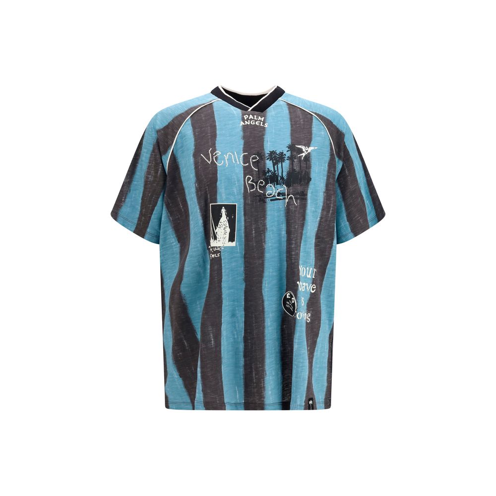 Palm Angels Blaues Baumwoll-Sportswear-T-Shirt-1
