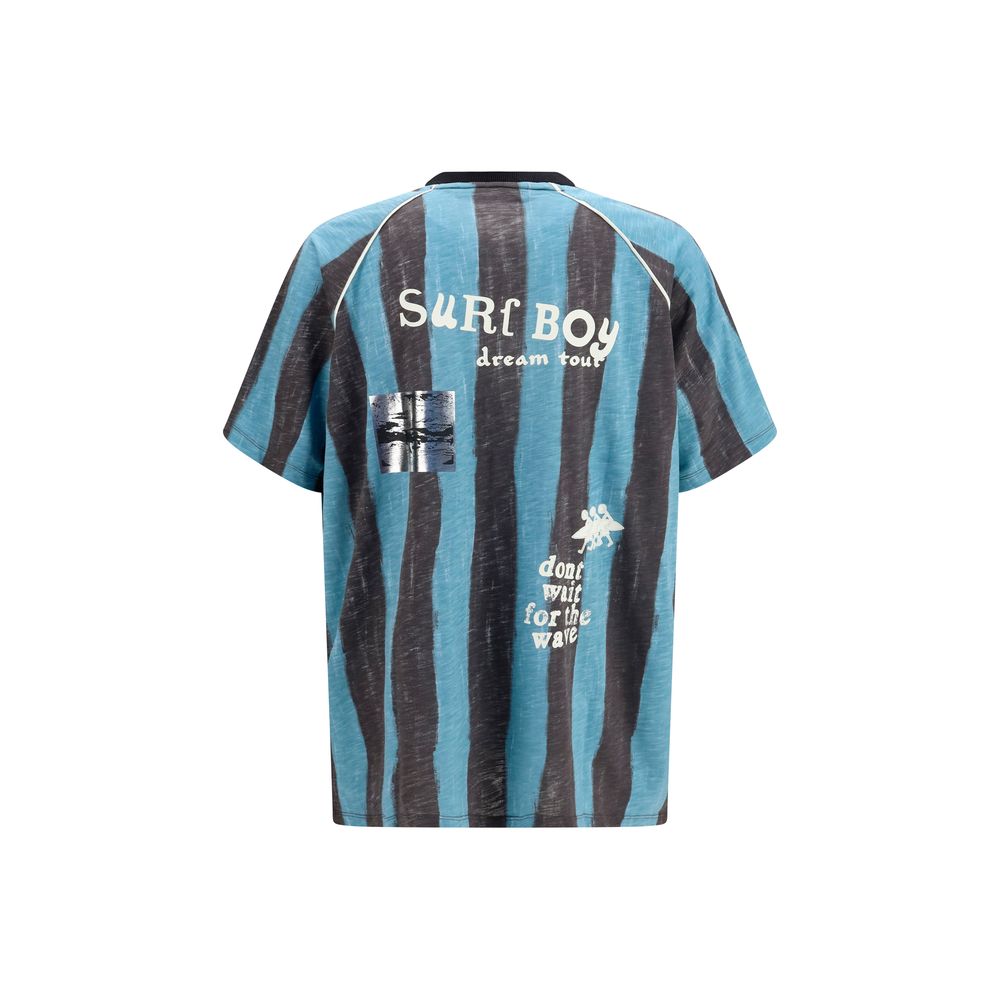 Palm Angels Blaues Baumwoll-Sportswear-T-Shirt-2