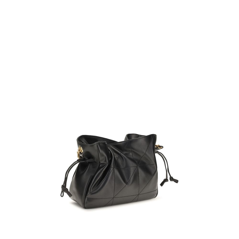 Saint Laurent Schwarze Lammleder Schultertasche Ovis Aries Aries-3