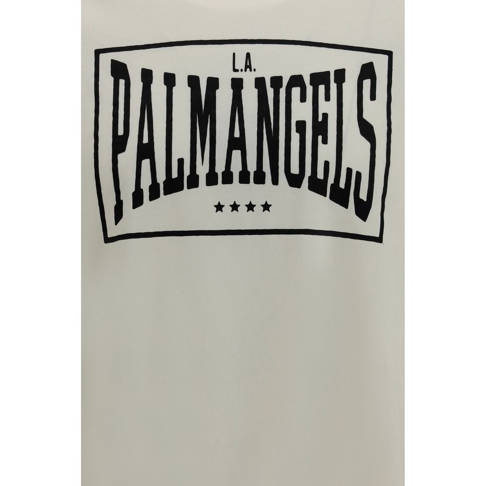 Palm Angels Beiges Baumwoll-T-Shirt-3