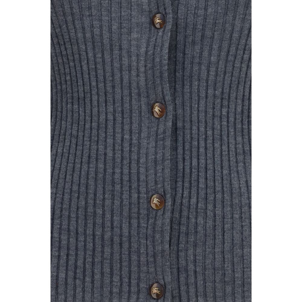 Burberry Grauer Kaschmir-Strickjacke-3