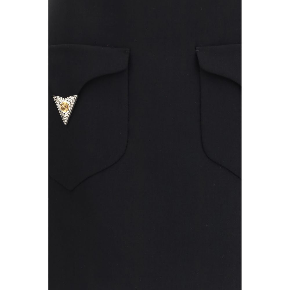 Versace Minirock aus Wolle Oves Aries in Schwarz-3