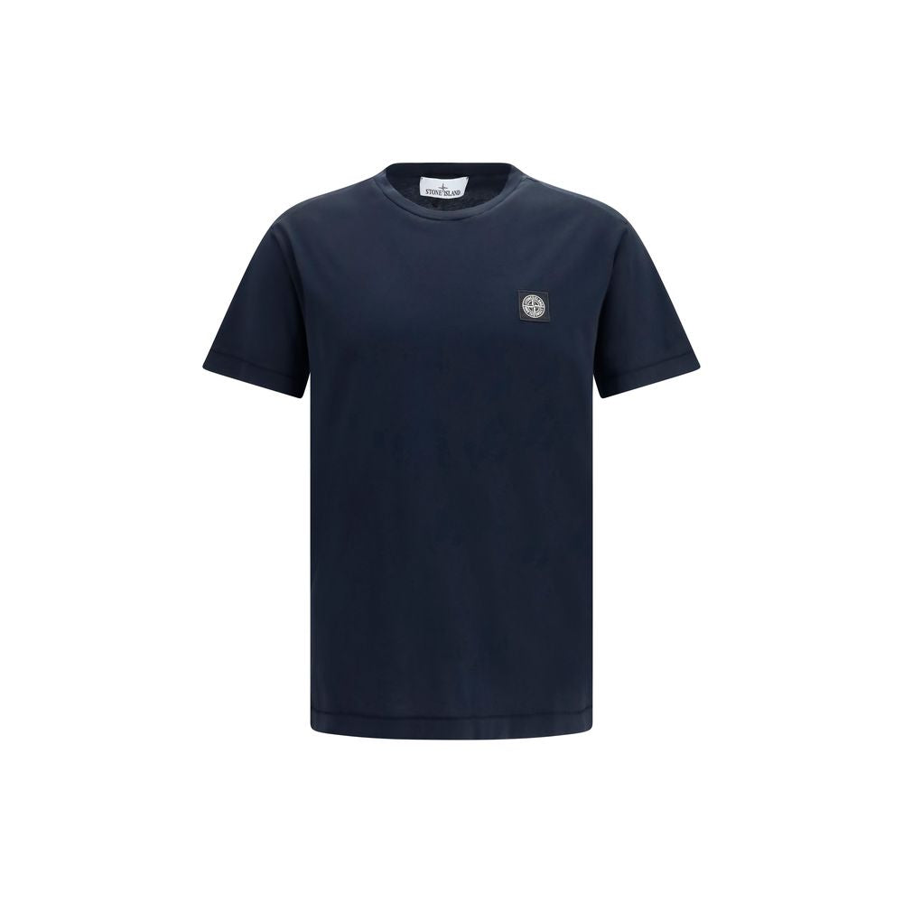 Stone Island Blaues Baumwoll-T-Shirt-1