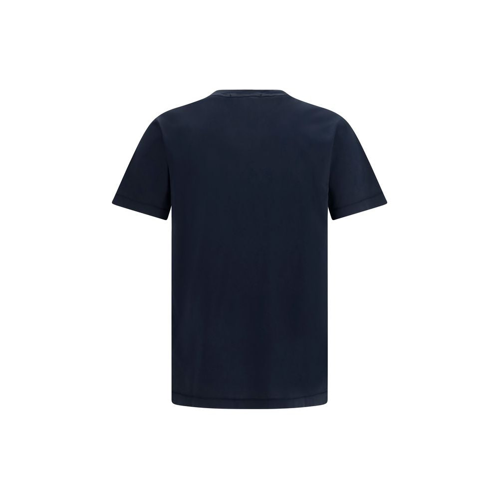 Stone Island Blaues Baumwoll-T-Shirt-2