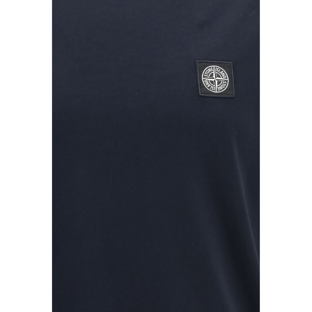 Stone Island Blaues Baumwoll-T-Shirt-3