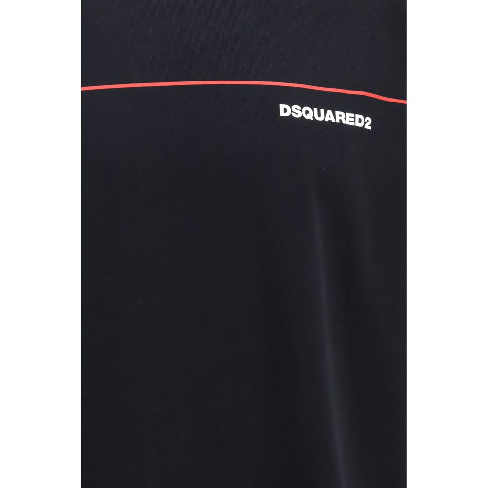 Dsquared² Schwarzes Baumwoll-T-Shirt-3