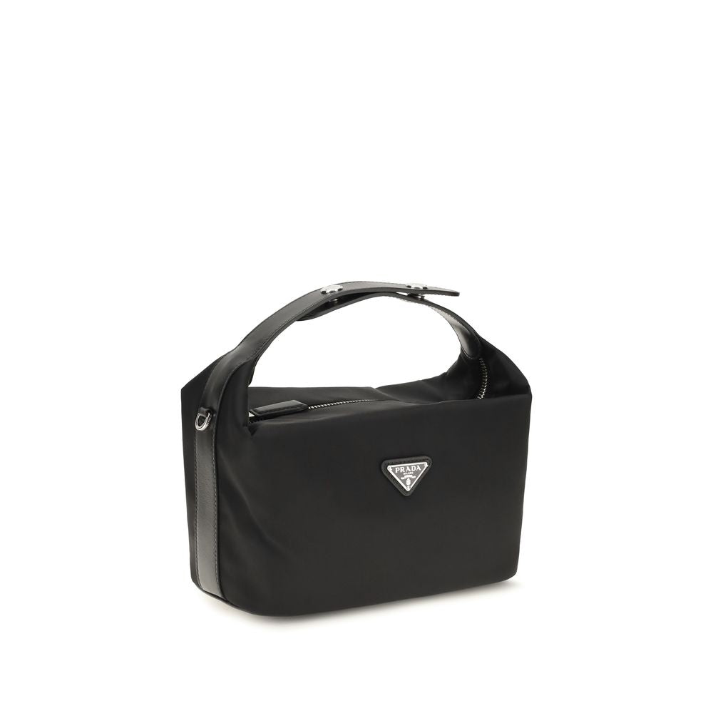Prada Schwarze Schultertasche aus recyceltem Polyamid-2