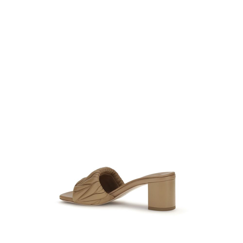 Miu Miu Beige Lamm Ovis Aries Aries Plateau-Sandalen-3